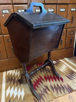 Vintage Oak Sewing Stand