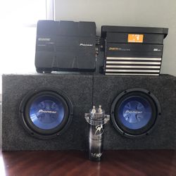 Car Double Speaker Box, Pioneer Amplifier, Kole Audio Amp & Mobile SPEC 20 DCV