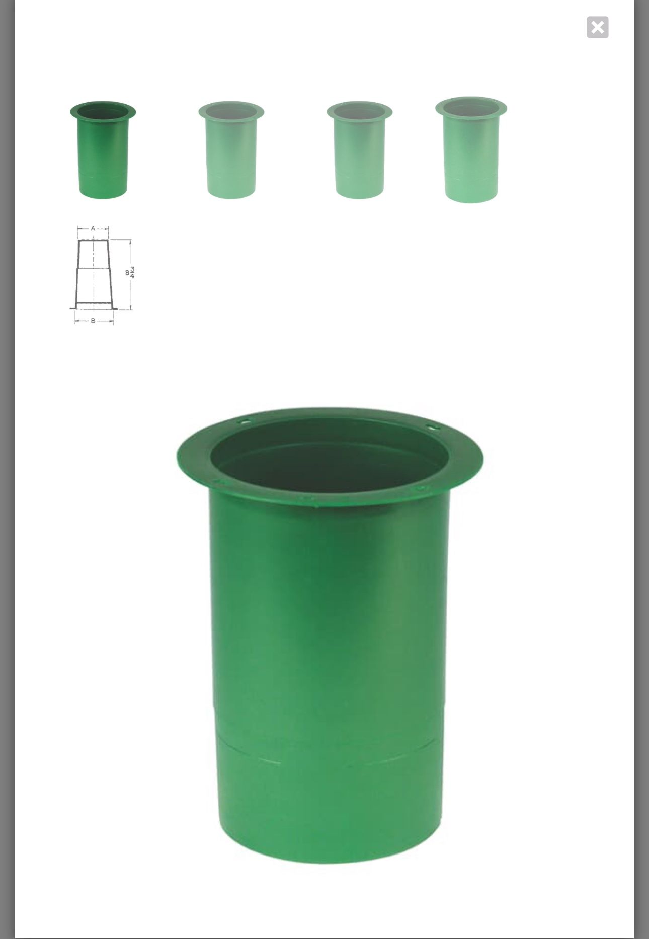 Carlon E92CSN 4" Non-Metallic Concrete Sleeve Form