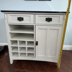 Farmhouse Wine Bar Cabinet with Granite Top – Great