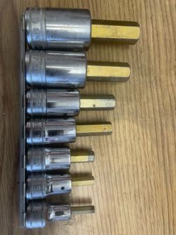 7 piece 1/2” drive Snap On Metric Allen wrench set.
