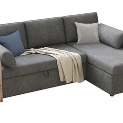 Brand New AmeriLife Sleeper Sofa With Wooden Armrest