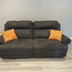 Oversized Love Seat & Oversized Arm Chair Set with Push Button Automatic Recline