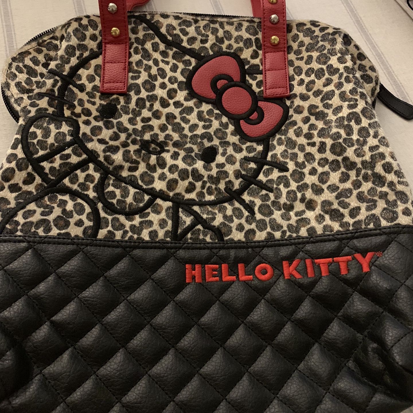 LOUNGEFLY HELLO KITTY Large Domed Weekend Bag Leopard Embossed Patent  Leather for Sale in San Pedro, CA - OfferUp