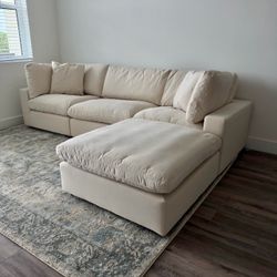 New Beige Sofa Cloud Couch Sectional