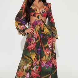 Fashion Nova Jumpsuit Tropical Outfit 