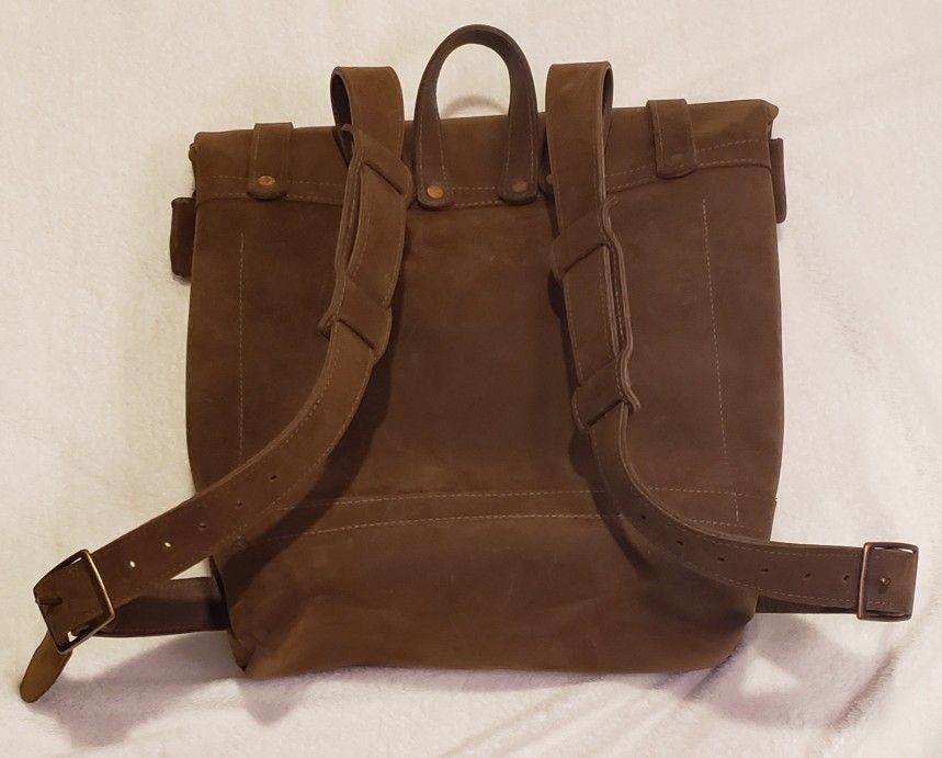 North Star Leather Deluxe Copper Rough & Tough Roll Top Backpack - Brand New! Made in USA