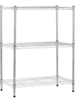 Heavy Duty Steel Wire Shelving Rack with Chrome Finish