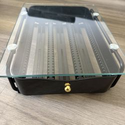 Everie Tempered Glass Coffee Pod Drawer for Vertuo Pods, Small Size, 13'' D x 9.8'' W