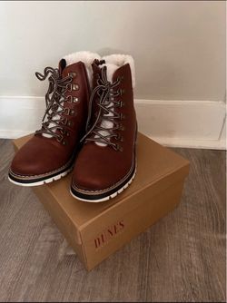 (MEMORY FOAM) Dunes Lace-Up Winter Boots with Sherpa Lining