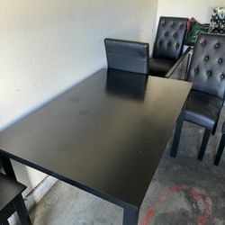 Black Kitchen Table And 4 Chairs