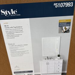 Vanity cabinet with Top & Mirror 