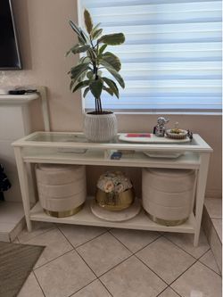 Ikea Liatrop Glass Console Table