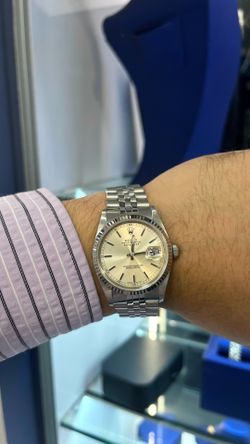 Rolex Datejust 36MM Silver Patina Train Track Dial on Jubilee Watch only