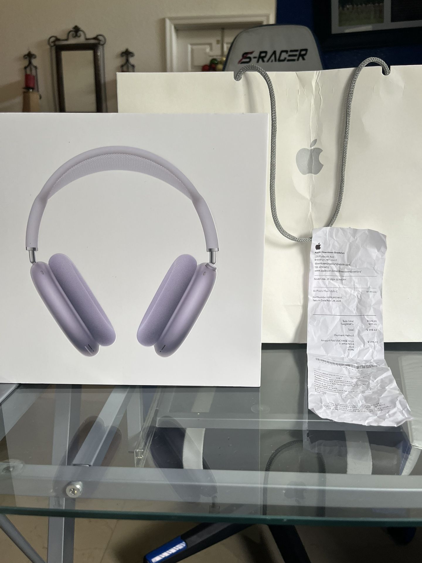 Apple AirPods Max USB-C Purple - Excellent Condition w/ Smart Case + Charger 