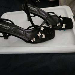  Black Butterfly Heels