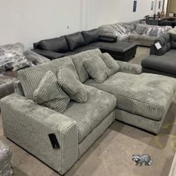 ASHLEY FOG PLUSH SECTIONAL SOFA COUCH WİTH İNTEREST FREE PAYMENT OPTİONS 