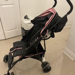 Pink And Black Umbrella Stroller