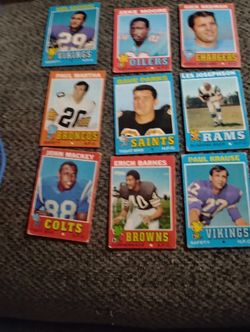 Original 1971 Football Cards