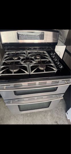 JennAir Stainless steel convectional roast and bake Double gas stove oven range
