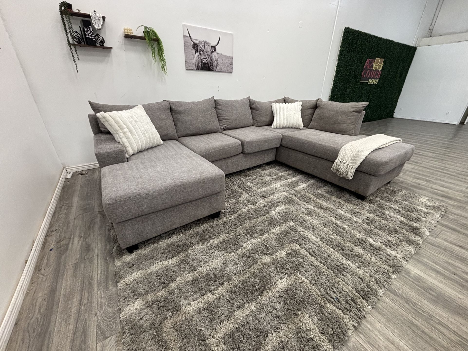 Gray Sectional Couch - Free Delivery 