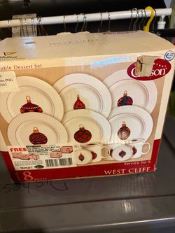 West Cliff by Gibson new in box 18 piece dessert set