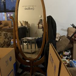 Full Size Mirror Wood Antique 