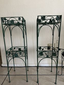 Vintage Plant Metal Rack