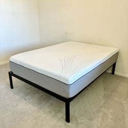 Full Mattress and Full Platform Bed Frame, Practically New Condition!