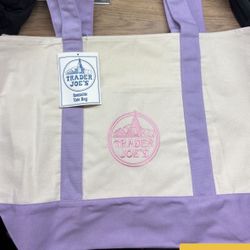 Large Lavender Trader Joes Tote 