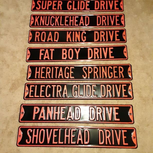 Motorcycle Street Signs Realsteel Shovelhead Only 1 Left