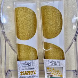Gold Glitter Polka Dot Wall Stickers (New)