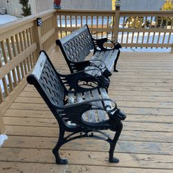 Outside Bench & Chair.  ( No Cushions W Price)
