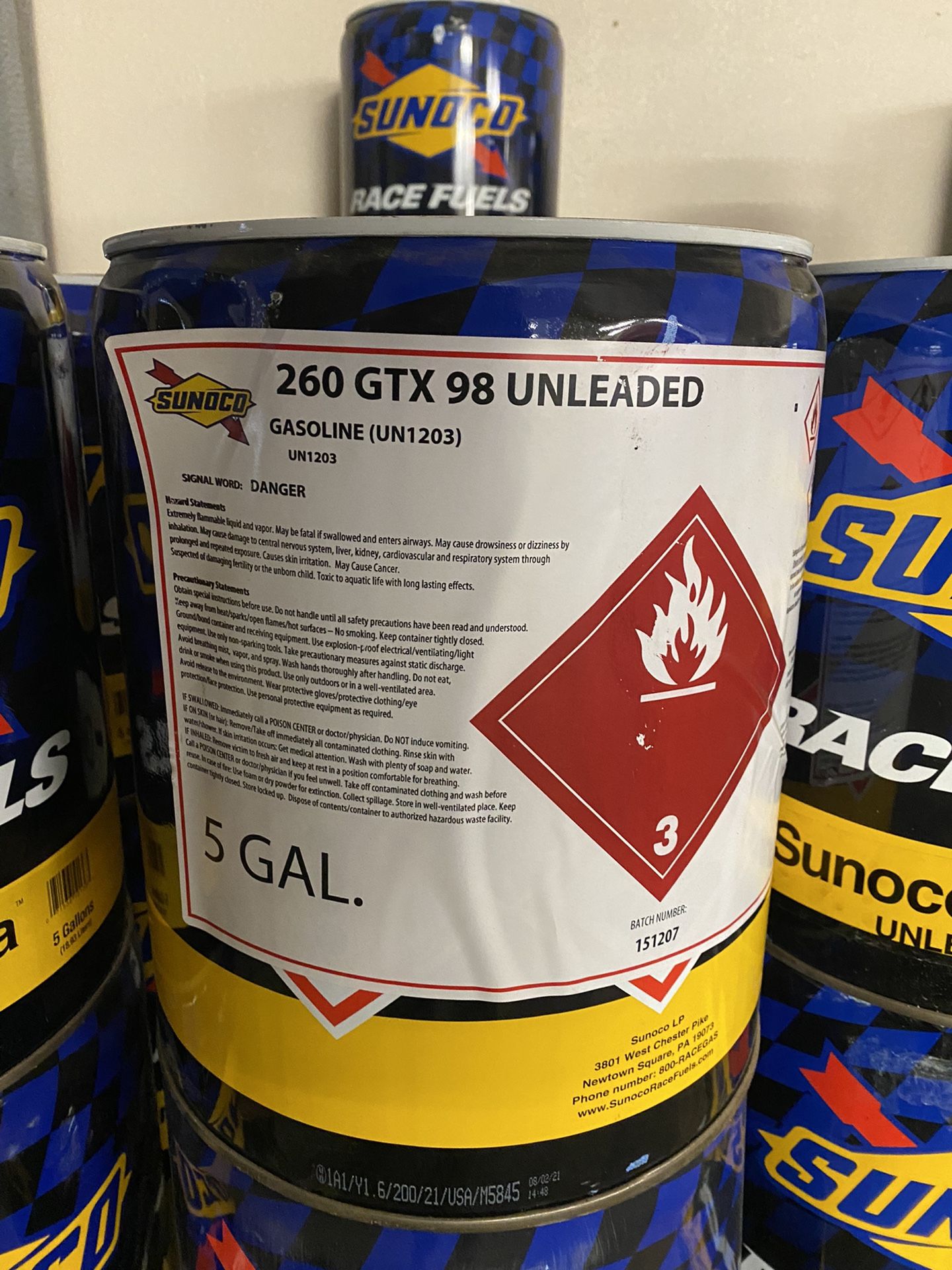 SUNOCO 260GTX (5GAL PAIL) FUEL