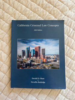 California Criminal Law Concepts 2022