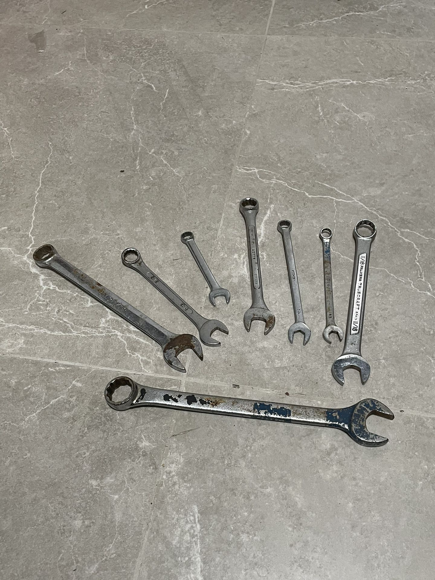 8 Pc Combo Wrenches