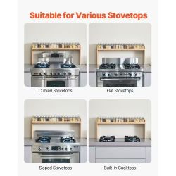 197# Over the Stove Shelf, Over Stove Spice Shelf for Kitchen Stove Top, Seasoning Shelves, Spice Organizer, Easy to Assemble Countertop Storage Solut