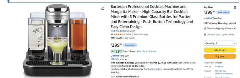 Professional Bartesian Drink Maker