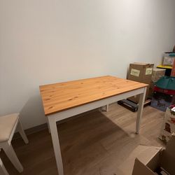 Dining table/ two chairs/ bench seat