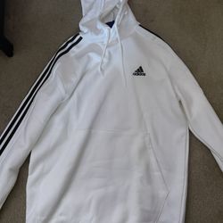 White Adidas Hoodie Size L