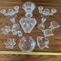 Vintage Beautiful Crystal 14 Piece Set