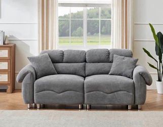 78" velvet double sofa with two cushions suitable for living room, bedroom,
