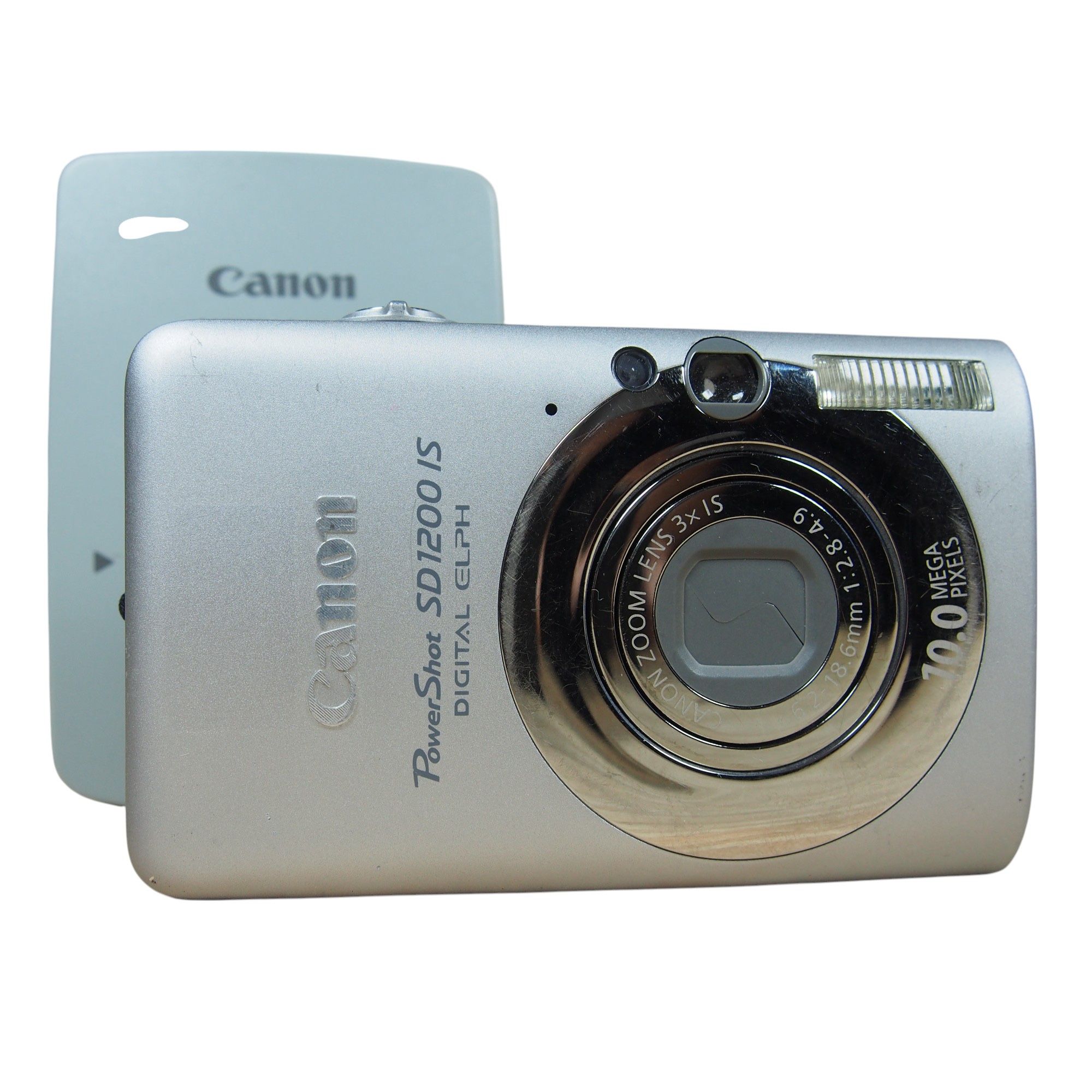 Canon PowerShot SD1200 IS 10MP Digital Camera Bundle Silver w/Charger + Battery Comes with: Camera Charger Battery Wrist Strap *ask for a memory card