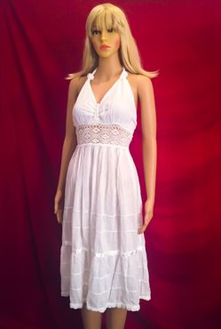 Gorgeous White Sundress, Adjustable One Size