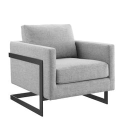 Accent Chair - Light Gray / Black - New in Box