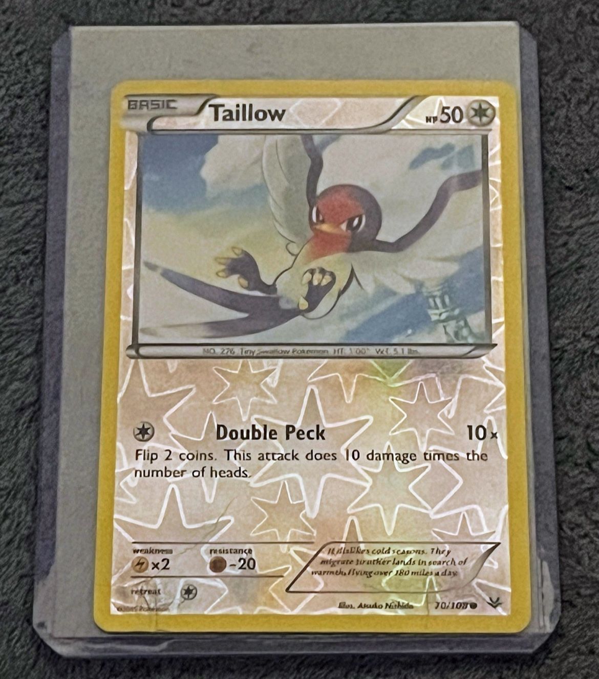 Pokémon Card - Taillow - Reverse Holo (70/108 - Roaring Skies)