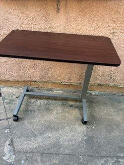 Adjustable Overbed Table with Wheels