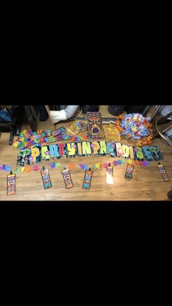 🌺 HAWAIIAN TIKI PARTY 🎉 SUPPLIES