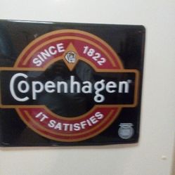 Copenhagen Signs ,stickers, Brass Lid Openers And Spittoons 