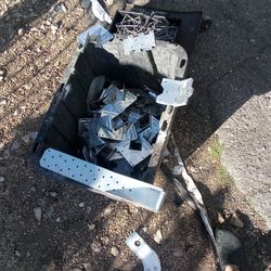 Variety Of Types Mix   BRACKETS AND 6 INCH NAILS